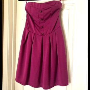 PINS & NEEDLES magenta strapless dress